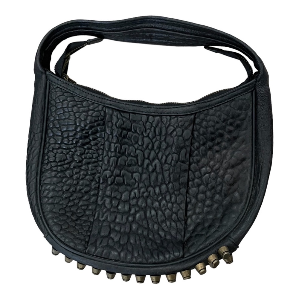 Rare Alexander Wang black leather chic shoulder bag